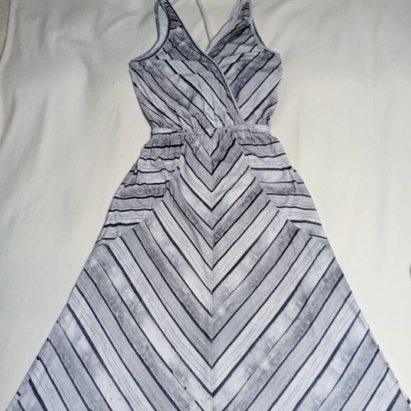 Quiksilver Sleeveless V Neck Chevron Striped Maxi Dress X Small - Picture 10 of 12